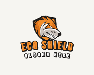 Gamer Fox Shield logo design