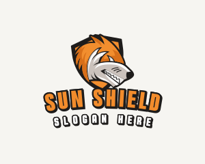 Gamer Fox Shield logo design