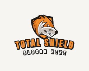 Gamer Fox Shield logo design