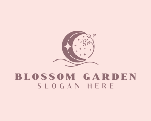 Flora - Boho Crescent Moon logo design