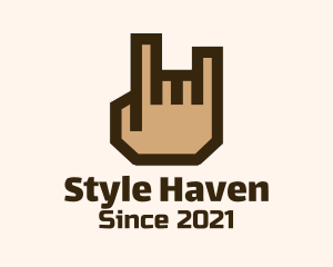 Pointing - Rockstar Hand Symbol logo design
