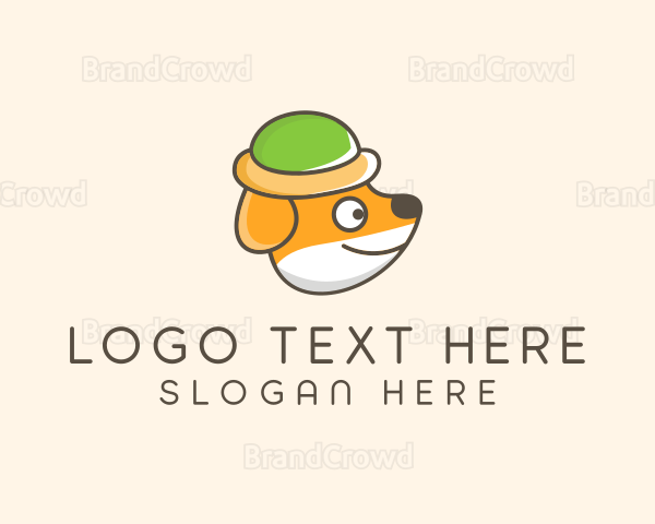 Cute Puppy Hat Logo