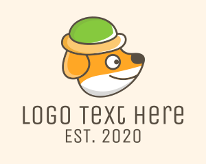 Adorable - Cute Puppy Hat logo design