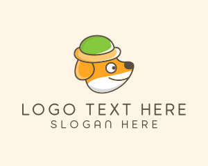 Dog - Cute Puppy Hat logo design