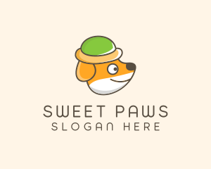 Adorable - Cute Puppy Hat logo design