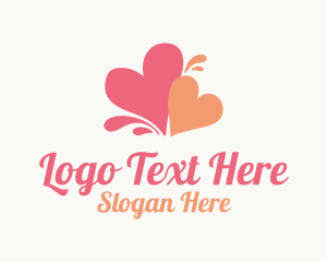 Love Letter - Colorful Heart Splash logo design
