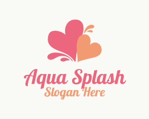 Colorful Heart Splash logo design