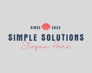 Hipster Simple Shell logo design