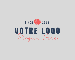 Grunge - Hipster Simple Shell logo design