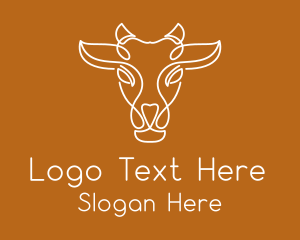 Symmetrical Cowhead Monoline Logo