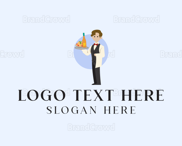 Restaurant Formal Waiter Logo