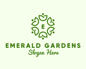 Community Nature Leaf Farm logo design