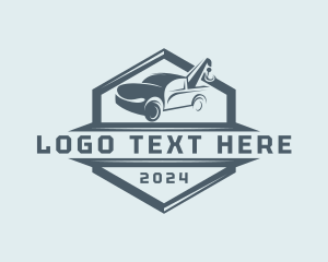 Hexagon - Towing Truck Wrecker logo design