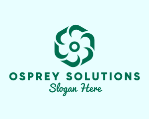 Hexagon Flower Beauty Spa logo design