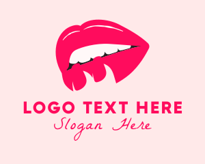 Lipstick - Sexy Lips Pretty Flirt logo design