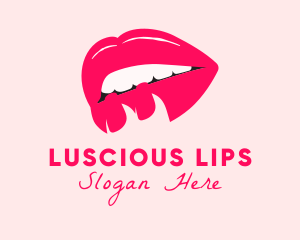 Lips - Sexy Lips Pretty Flirt logo design