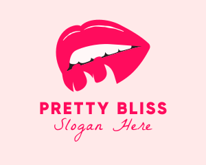 Sexy Lips Pretty Flirt logo design