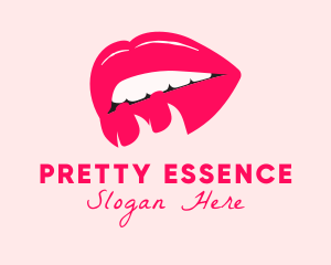 Pretty - Sexy Lips Pretty Flirt logo design
