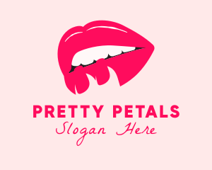 Pretty - Sexy Lips Pretty Flirt logo design