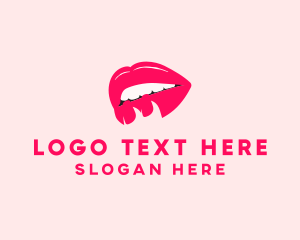 Sexy Lips Pretty Flirt logo design