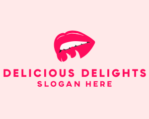 Sexy Lips Pretty Flirt logo design