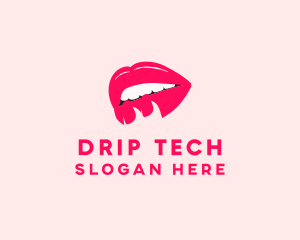 Sexy Lips Pretty Flirt logo design