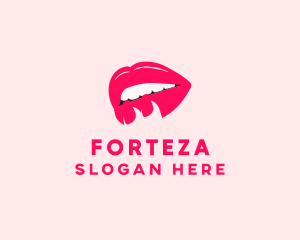 Sexy Lips Pretty Flirt logo design