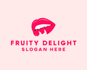 Sexy Lips Pretty Flirt logo design