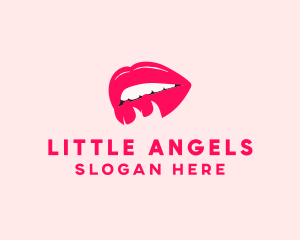 Sexy Lips Pretty Flirt logo design