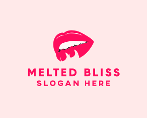 Sexy Lips Pretty Flirt logo design