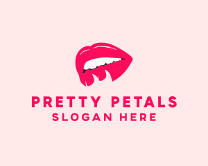 Sexy Lips Pretty Flirt logo design