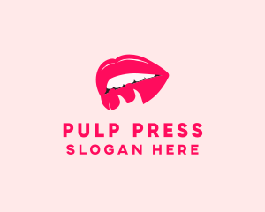 Sexy Lips Pretty Flirt logo design