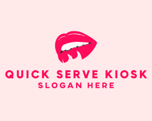 Sexy Lips Pretty Flirt logo design