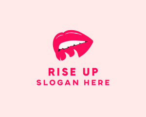 Sexy Lips Pretty Flirt logo design