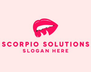 Sexy Lips Pretty Flirt logo design