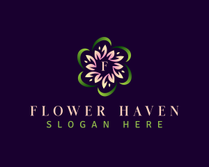 Nature Flower Spa logo design