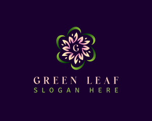 Nature Flower Spa logo design