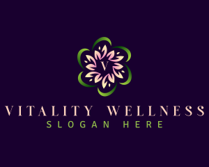 Nature Flower Spa logo design