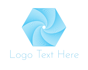 Hexagonal - Blue Hexagon Whirlpool logo design