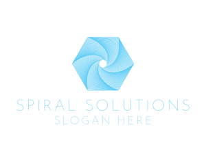 Hexagon Water Whirlpool logo design