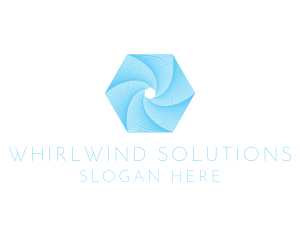 Tornado - Hexagon Water Whirlpool logo design