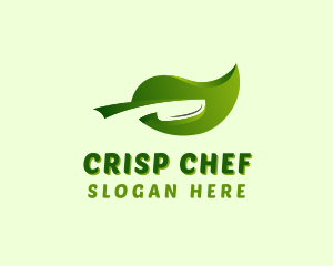 Slice Leaf Knife logo design