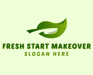 Slice Leaf Knife logo design