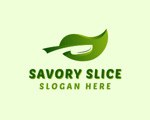 Slice Leaf Knife logo design