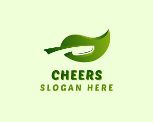 Fresh - Slice Leaf Knife logo design