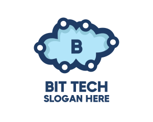 Cloud Tech Circuit logo design