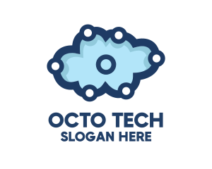 Cloud Tech Circuit logo design