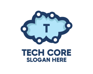 Cloud Tech Circuit logo design