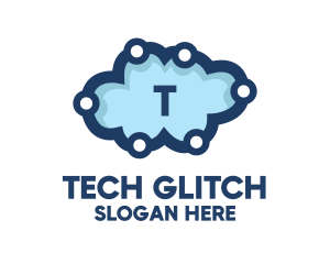 Cloud Tech Circuit logo design