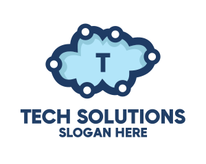 Technological - Cloud Tech Circuit logo design